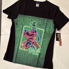 Goofy Cherokee Scrubs Tooniforms Disney Mens V Neck Top Size Small TF712