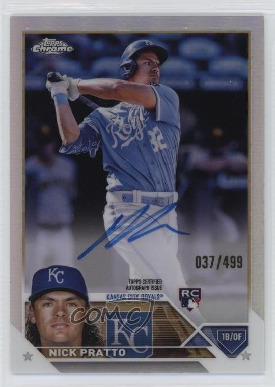2023 Topps Chrome Rookie Auto Refractor 37/499 Nick Pratto #RA-NPR Auto 1bq5