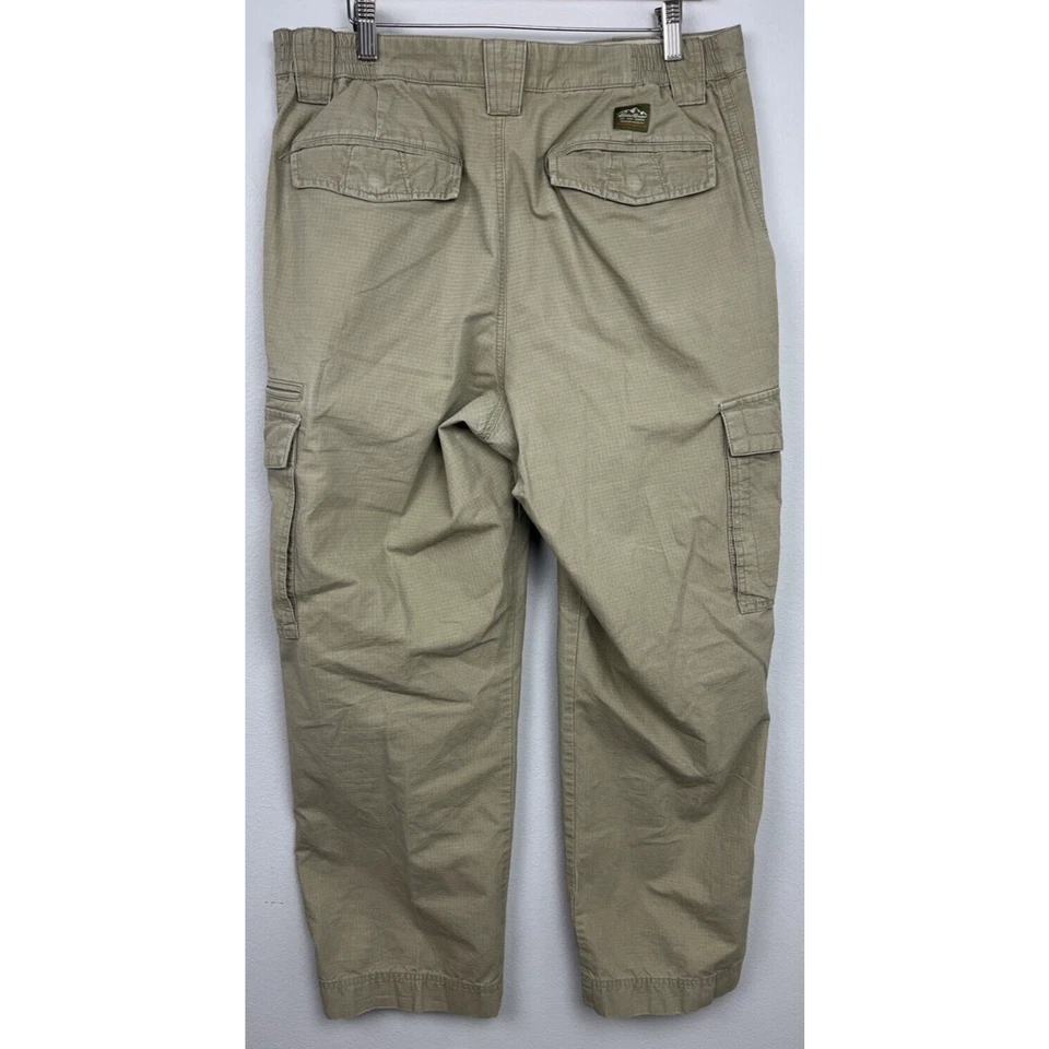 Eddie Bauer Pants Men's 33x30* Utility Fit Cargo Flat Front Beige Outdoors - Image 4 of 4