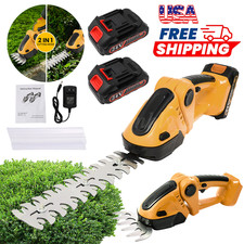 2 Battery Handheld Electric Cordless Hedge Bush Trimmer with 24V Rechargeable