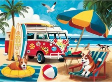 300 Piece Jigsaw Puzzle Large Summer Beach Scene for Relaxation