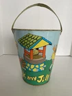Vintage Ohio Art Jack & Jill Tin Litho Sand Pail