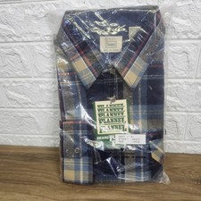 Vtg Sears Fieldmaster Flannel Long Sleeve Button Up Shirt Size Large New Sealed
