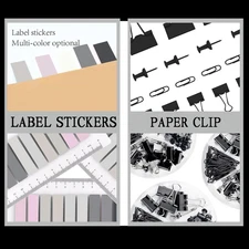 Black Office Supplies, Black Desk Accessories,Stapler and Tape Dispenser Set ...