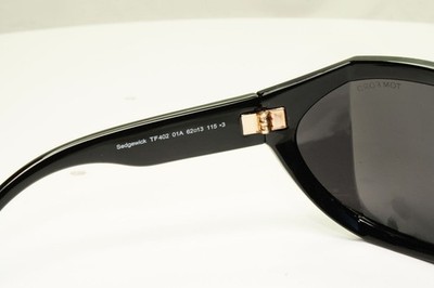 Tom Ford Sunglasses Sedgewick Black Gold Square Wrap FT0402 TF 402