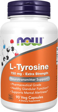 NOW Supplements, L-Tyrosine 750 Mg, Supports Mental Alertness , Neurotransmitter
