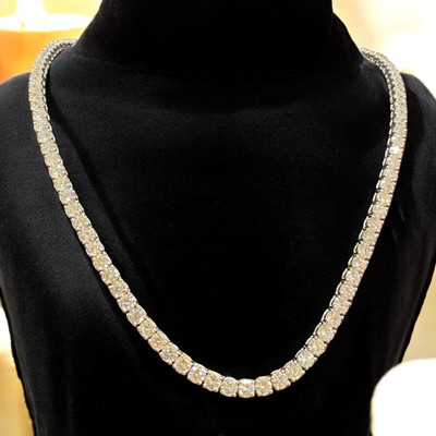 Vs1 Diamond Tennis Chain 30 Cts 25 Pointer F/VS1 Natural Diamonds