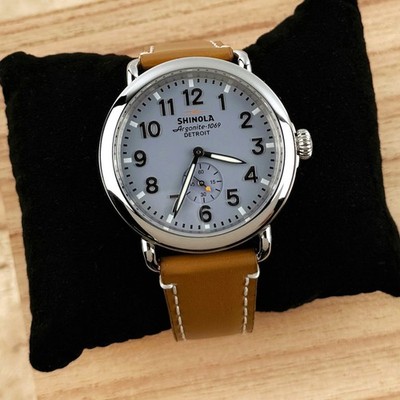 か*み様 SHINOLA Argonite-1069 稼働品 Shinola Runwel Slate Blue Dial 41mm Argonite 1069 Quartz Men's