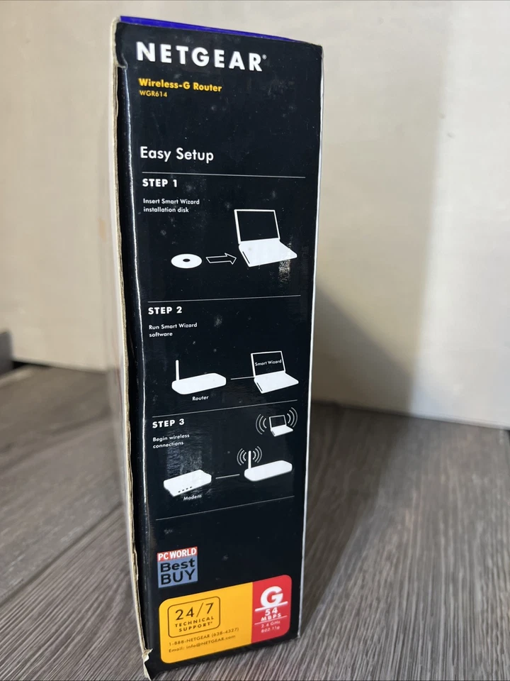 Netgear WGR614 54 Mbps 4-Port 10/100 Wireless G Router - Image 4 of 4