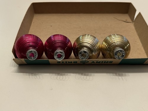 12 Vintage Shiny Brite Quecksilber Weihnachtsglas Ornamente - 8 Bienenstock & 4 Eicheln mit Box - Bild 8 von 24