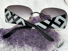 Vintage Y2K , Givenchy SGV 230 Sunglasses, Rimless Gray Gradient Lens