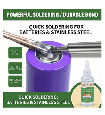 No-Clean Liquid Soldering Flux for Stainless Steel Battery PCB