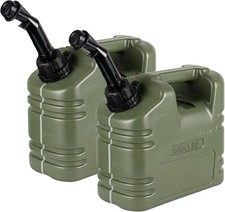 Portable 2 Gal Jerry Can 10L Liter Oil Gas Tank Gasoline Storage New- 2 Pcs