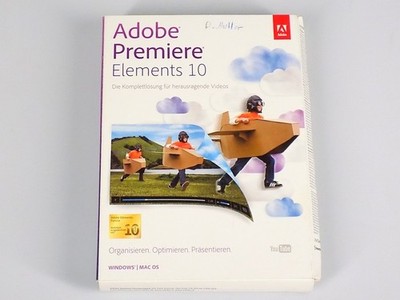 Adobe Premiere Elements 10 Video-Editor Win/Mac Vollversion DVD Software
