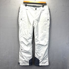 Columbia Insulated Snow Pants Womens Large Short PL White Omni-Tech Omni-Heat