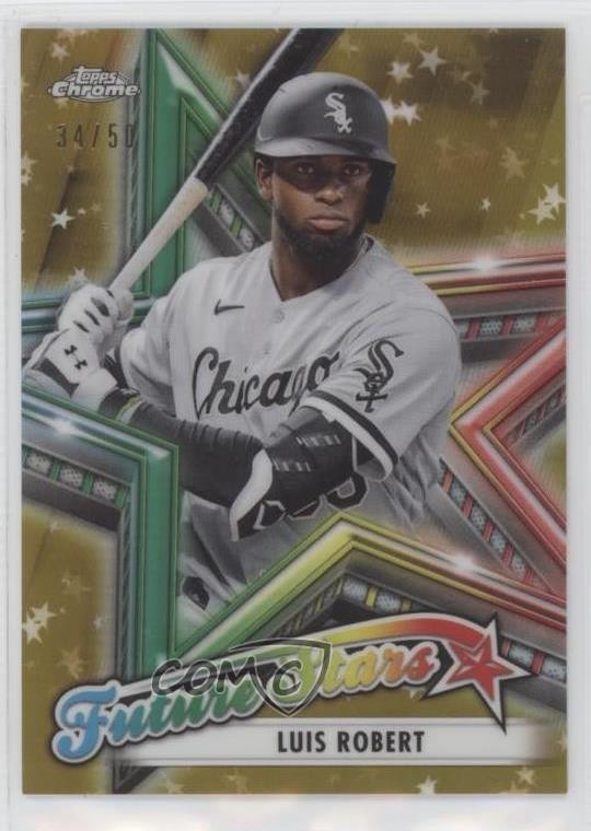 2021 Topps Chrome Future Stars Gold Refractor 34/50 Luis Robert #FS-1 0nr3
