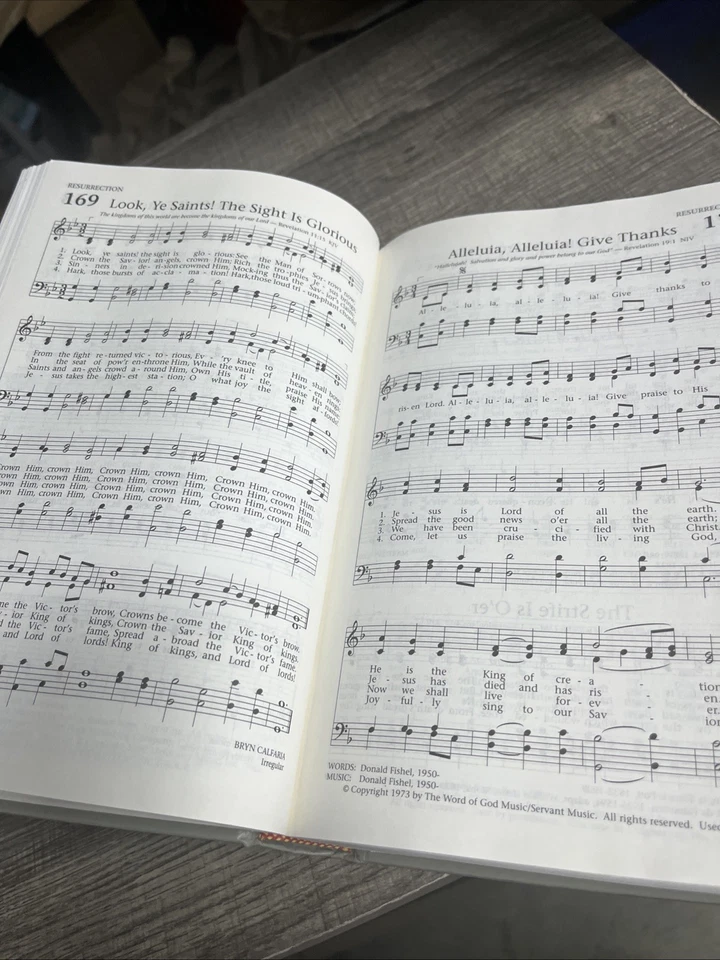 THE BAPTIST HYMNAL Hymn Book Grey With gold HB- Good Foto 4 de 4