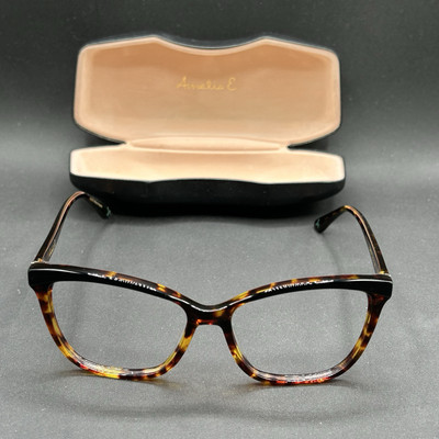 Amelia E. 32-P7301 Eyeglasses Frame Tort 54-15-140 Used w/ Case