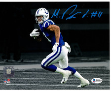 Michael Pittman Jr. Signed 8x10 Spotlight Photo Auto, Colts, Blue, Beckett COA