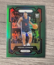 2024 Panini Prizm Draft Picks #66 Keshad Johnson Green Prizm [RC] Arizona