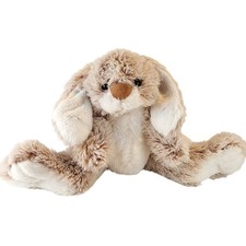 Melissa  Doug Burrow Bunny Plush Tan White Stuffed Animal 15" Soft Toy Plushy