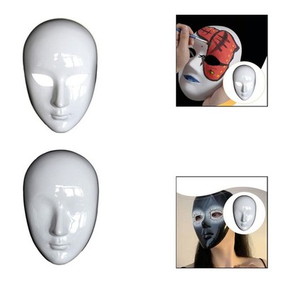 DIY Face Mask Blank White Paintable Mask for Fancy Dress Cosplay Themed Event