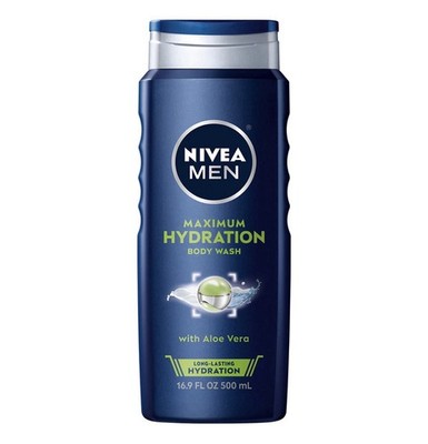 NIVEA MEN Maximum Hydration Body Wash for Dry Skin, Aloe Vera Enriched 16.9 oz