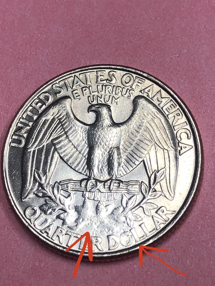 RARE 1995 P  Washington ERROR Quarter Die Error Strike Error Missing Design - Image 2 of 4