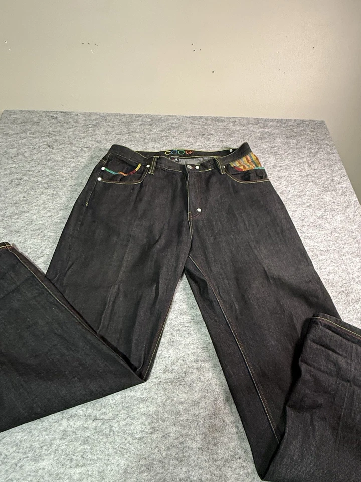 COOGI Denim Jeans Relaxed Fit Men's Size 38x32 Hip Hop Y2K Dark Wash - Image 4 of 4
