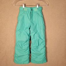 Columbia Snow Pants Girls XS 6/7 Teal Outgrown Adjustable Waist Starchaser Peak