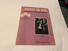 Trust In Me Vintage Sheet Music by Wever, RUBINOFF Cover 1936