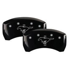 For Ford Mustang 15 Mgp Gloss Black Rear Caliper Covers W Bar Pony Engraving For Ford Mustang 15 Mgp Gloss Black Rear Caliper Covers W Bar Pony Engraving