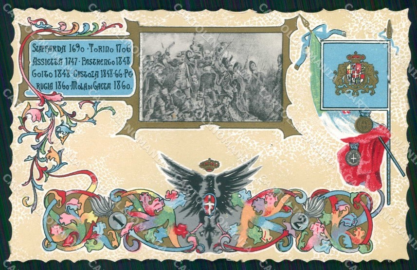Militari 1° 2° Reggimento Brigata Granatieri di Sardegna cartolina KF4438