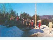 Pre-1980 SKIING - SKI SCENE AT EAST OVER RESORT Lenox By Pittsfield MA c4483@