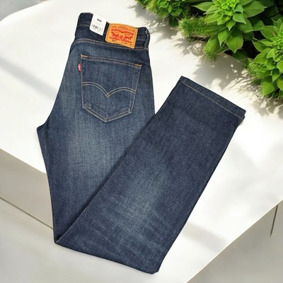 Levis 514 Jeans Mens Size 34x34 Slim Straight Whiskered Medium