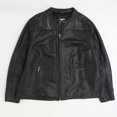 Harley Davidson Leather Motorcycle Cafe Racer Jacket Size XL