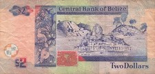 Belice $2 1.11.2014 Serie D N Que. Billete circulado II RR A