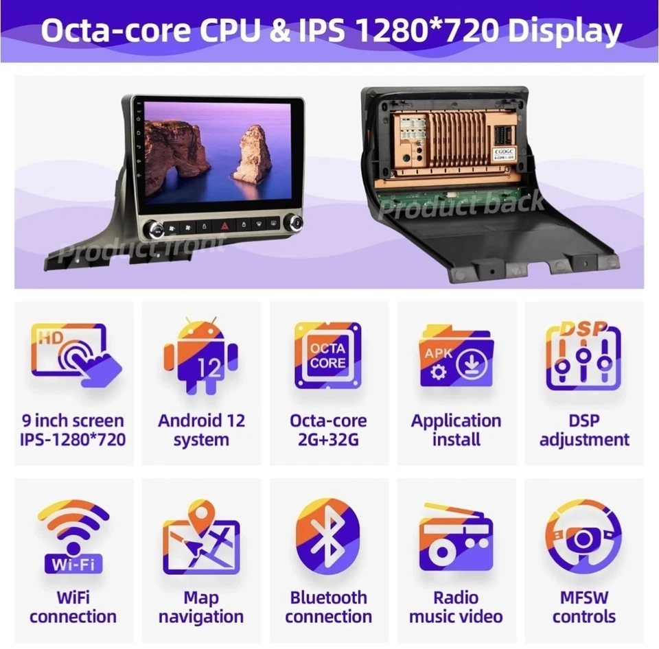 PREMIUM 8 Core Car Stereo for Chevy Camaro 2010-2015 Android Auto/Apple CarPlay - Image 3 of 4