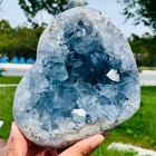 9.15LB Natural blue crystal cave quartz crystal cave mineral specimen — photo 7