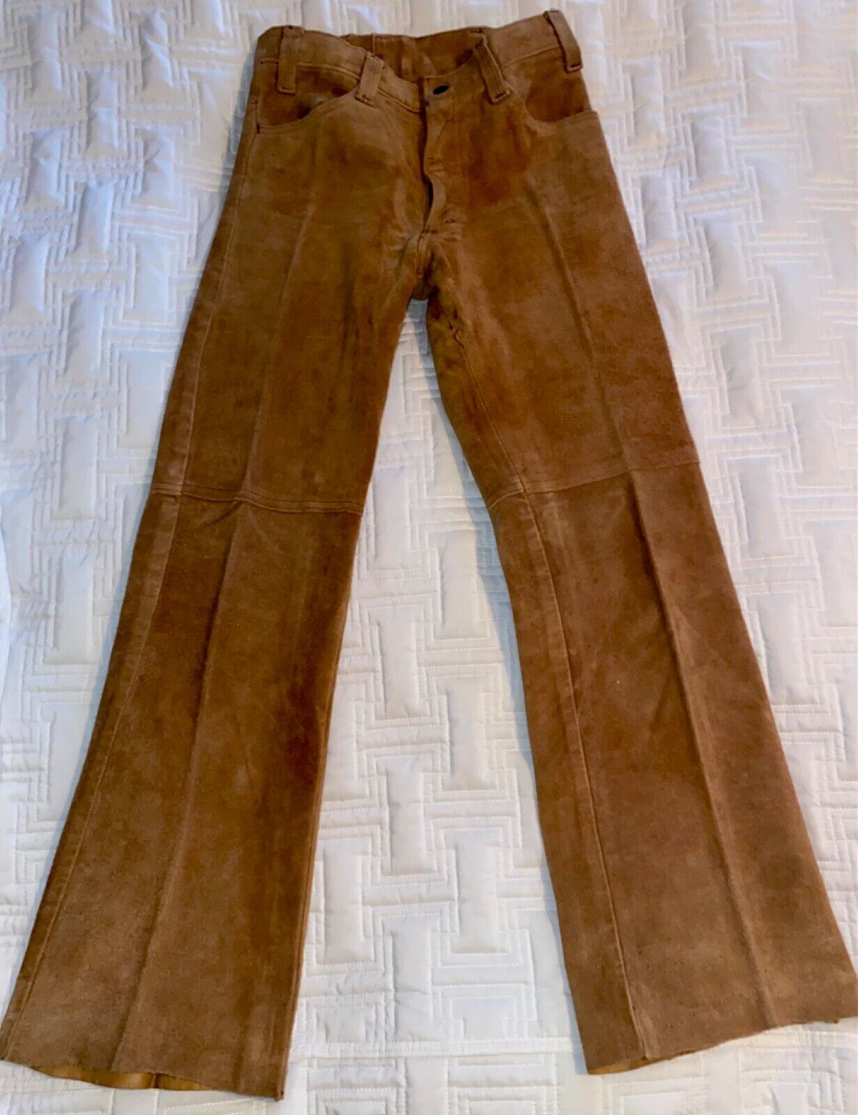 Vintage Levis Suede Leather Pants Big "E"  Sz 27x… - image 1