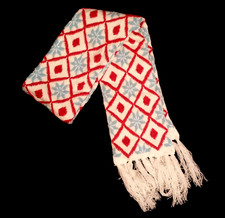 Sciarpa panna bambina nuova con frange