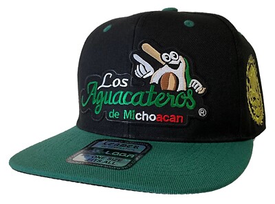 LOS AGUACATEROS DE MICHOACÁN HAT 2 LOGOS MEXICO EL CHAPO GUZMAN HAT BLACK GREEN