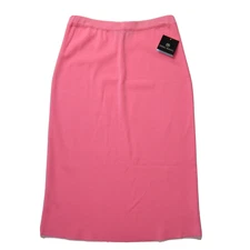 NWT Ming Wang Straight Pencil in Pink Pull-on Acrylic Knit Skirt XS