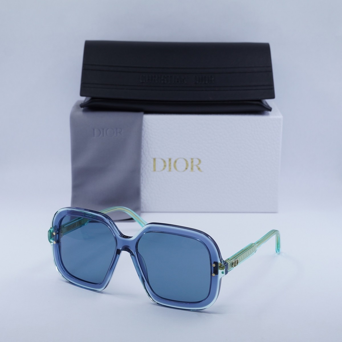 New Dior DIORHIGHLIGHT S1I 30B0 Shiny Blue/Blue 57-15-140