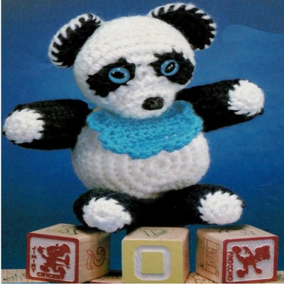 5'' Panda Bear Crochet Pattern Named ''Pansy Panda'' Vintage 1970s Pattern