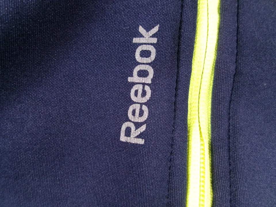 Sudadera Reebok Juvenil Mediana Azul Cremallera Completa Sudadera con Capucha Informal Todos los Días Calenta para Jugar Foto 4 de 4