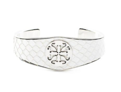 Rustic Cuff NEW Monique Python Side Cut White/Silver - $105