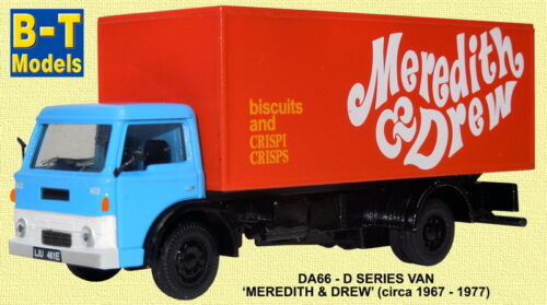 B-T Models DA66 Ford 'D' Box Van Meredith & Drew 1/76 Scale/OO Gauge - T48 Post - Afbeelding 1 van 4