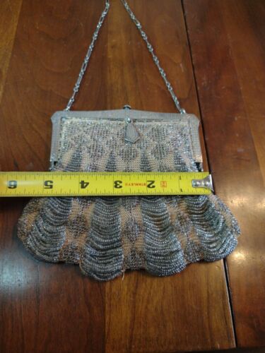 Vtg Sterling Silver Shell Beaded Purse Small Clutch Art Nuevo - Picture 22 of 23