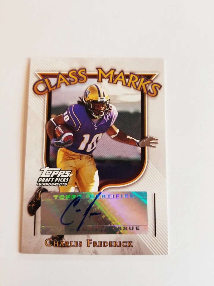 CHARLES FREDERICK 2005 TOPPS DPP CLASS MARKS AUTO RC UW HUSKIES - Image 2 of 3